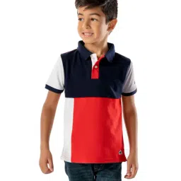 Cherry Crumble By Nitt Hyman Kids Multicolor Color Block Polo T-Shirt-image-73
