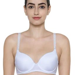 Triumph White Fancy Padded Under Wired Everyday Fashion Bra-image-4