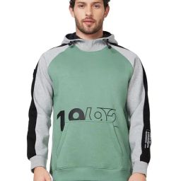 Spykar Green Regular Fit Hooded Sweatshirt-picture-18