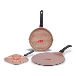 Sumeet Elegant Design Peach Aluminium Cookware Set-18
