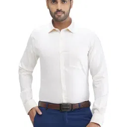 Park Avenue Beige Slim Fit Texture Shirt-picture-23