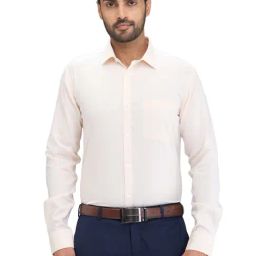 Park Avenue Yellow Slim Fit Texture Shirt-image-10
