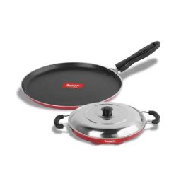 Sumeet Elegant Design Red Aluminium Cookware Set-image-23