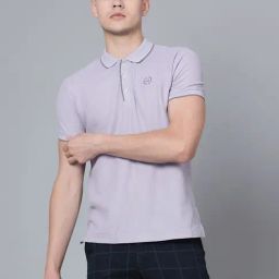 Cantabil Purple Cotton Regular Fit Polo T-Shirt-picture-13