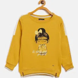 Crimsoune Club Kids Yellow Printed Sweatshirt-image-20