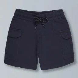Plum Tree Navy Cotton Regular Fit Shorts-image-12