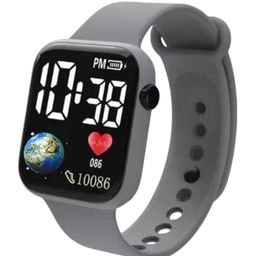 TARIDO Men Printed Dial & Wrap Around Straps Digital Watch HEART_GREY-323-8