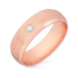 Malabar Gold and Diamonds 18k Rose Gold Diamond Band Ring for Men-image-92