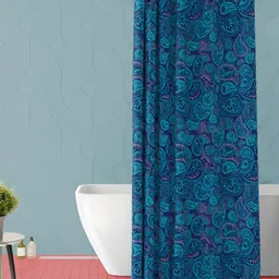 ArtzFolio Blue and Purple Ethnic Motifs Printed Waterproof Shower Curtain-image-56