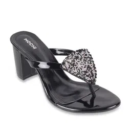 Mochi Women's Black Thong Sandals-picture-2