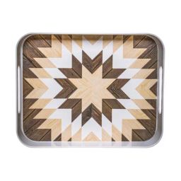 Stehlen Multicolour Melamine Round Serving Tray with Handle image 2