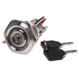 RS PRO 2 Way Key Switch DPDT 250 V Latching 5 A, 8771924-51