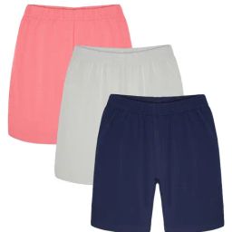 Plum Tree White Cotton Regular Fit Shorts - Pack of 3-image-14