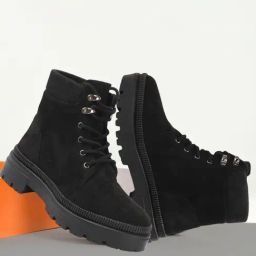 Elle Women's Black Derby Boots-picture-12