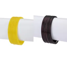 1ST TIME Set Of 24 Yellow Alloy Bangles-picture-44