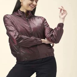 Honey by Pantaloons Maroon Regular Fit Rain Jacket-image-95