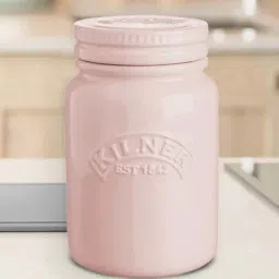 Kilner Pink Ceramic Push Top Dusky Pink Storage Jar (0.6 L)-image-50