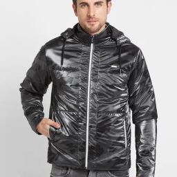 Being Human Black Regular Fit Printed Hooded Jacket-17