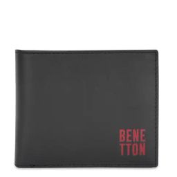 United Colors of Benetton Octavio Black Leather Solid Bi-Fold Wallet-11