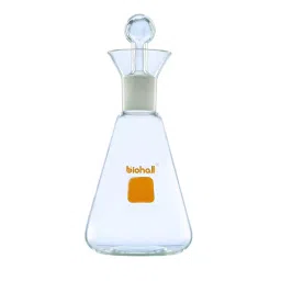 Biohall 1000 ml Clear Borosilicate Glass 3.3 Iodine Flask, BLS.1206.05 (Pack of 4)-17