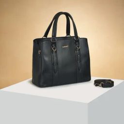 Forever Glam by Pantaloons Black Solid Medium Handbag-picture-15