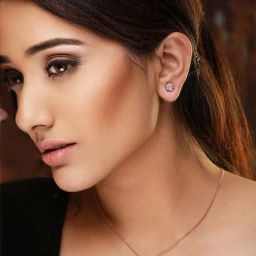 Priyaasi Floral Rose Gold Necklace & Earring Set-43