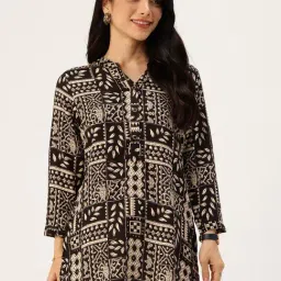 Amukti Black Rayon Printed Top-picture-45