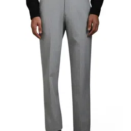 Louis Philippe Grey Regular Fit Trousers-image-59
