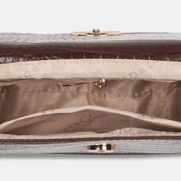 Forever Glam by Pantaloons Brown Textured Medium Sling Handbag image 5