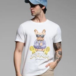 Jack & Jones White Cotton Regular fit Graphic T-Shirts-image-31