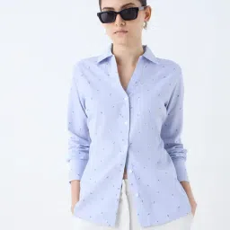 Wardrobe by Westside Blue Stripe Shirt-picture-35