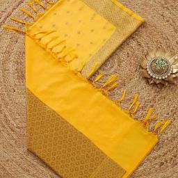 Soch Yellow Poly Silk Printed Dupatta-picture-21