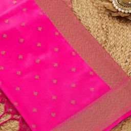 Soch Fuchsia Poly Silk Printed Dupatta image 2