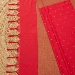 Soch Red Poly Silk Printed Dupatta image 3