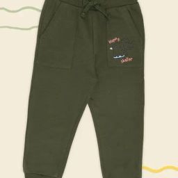 Pantaloons Baby Boys Bluish Olive Printed Joggers-picture-11