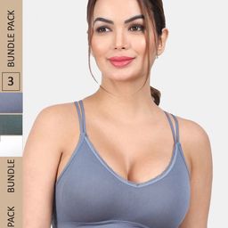 Amour Secret Pack Of 3 Lightly Padded Medium Support Anti Odour Full Coverage Bra-15