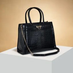 Forever Glam by Pantaloons Black Textured Medium Handbag-picture-21