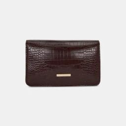 Forever Glam by Pantaloons Brown Textured Medium Sling Handbag image 4