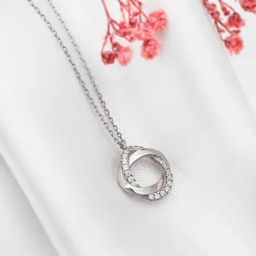 Silberry 925 Sterling Silver Allure Pendant with Chain-image-1