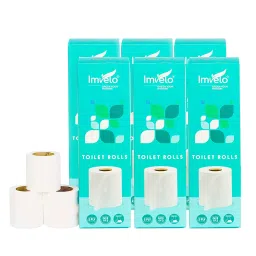 Imvelo 2ply Toilet Paper Tissue Roll 18 Rolls 180 Pulls Each Roll Soft Tissue Toilet Roll-picture-2