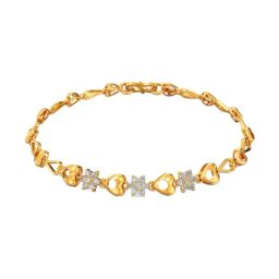 Joyalukkas 22k Yellow Gold Linked Hearts Bracelet-image-62