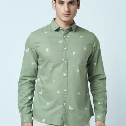 Urban Ranger by Pantaloons Pine Cotton Slim Fit Printed Shirt-image-10