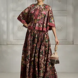 Rivaar By Rocky Star Printed Top & Palazzo With Shrug Co-Ords-picture-7