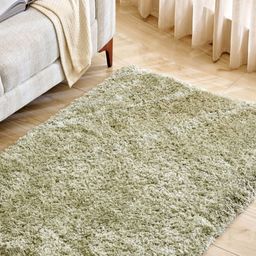Home Centre Green Solid Polyester Carpet-image-44