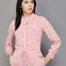 Code by Lifestyle Pink Printed Shirt-image-53
