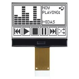 MIDAS DISPLAYS DISPLAY, LCD GRAPHIC, 128X64, FSTN, MCCOG128064B12W-FPTLW-11