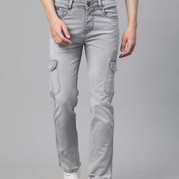 Rodamo Men Relaxed Fit Heavy Fade Stretchable Cargo Jeans-image-45
