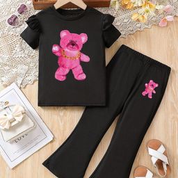 YK Girls Printed Pure Cotton Clothing Set-picture-30