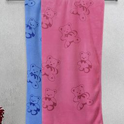 FABINALIV Kids Bath Towels Cotton Cartoon Pack of 2  Multicolor-image-72
