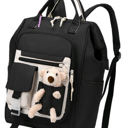 Bembika Diaper Bags for Mom And Dad Kids Diaper Bags For Travel Backpack With Teddy  Black-image-19